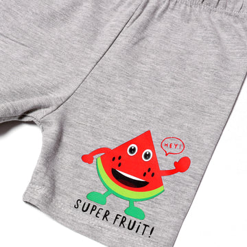 KIDS PLAY SHORT HAZEL GREY WATERMELON - WONDER NATION